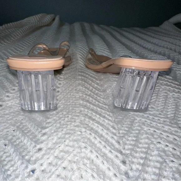 Transparent Square Toe Mule with Clear Heel - NWOT - Size 41 - Picture 5 of 6
